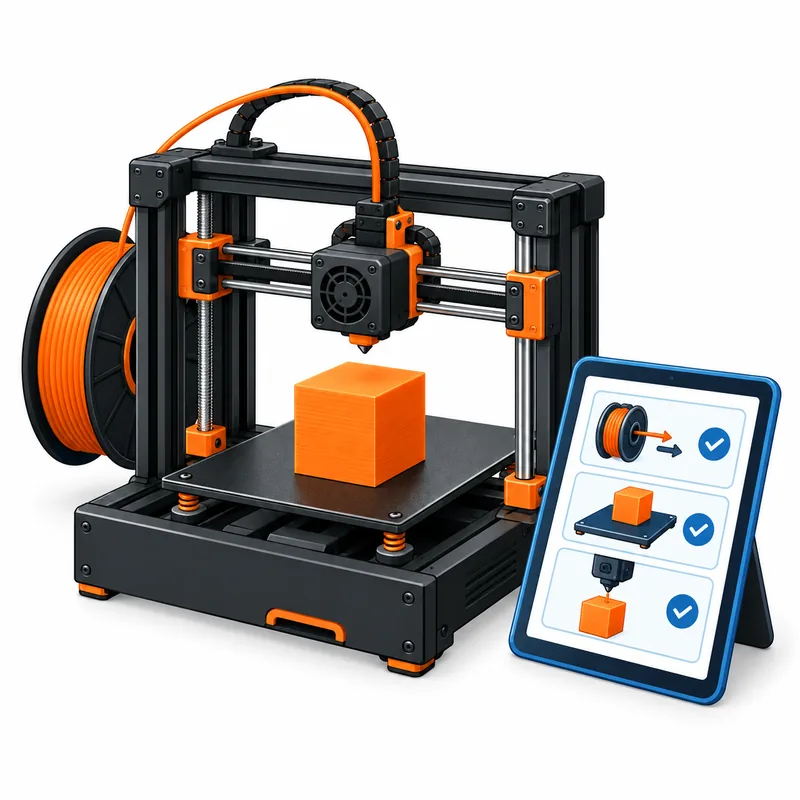 3D printer and tablet — training