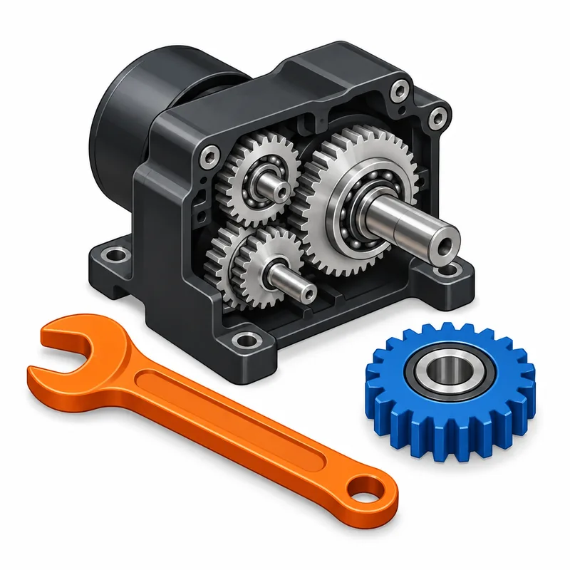 Gears and wrench — mechanical repair